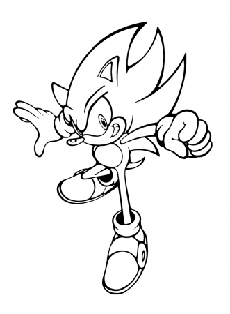 dark sonic coloring page - Clip Art Library