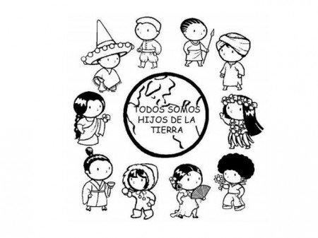 Diversity coloring pages for kids