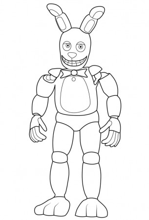 Spring Bonnie FNAF Coloring Page - Free Printable Coloring Pages for Kids