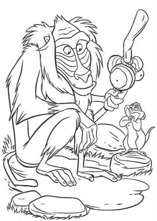 Cartoon Baboon Monkey Coloring Page - Download & Print Online Coloring Pages  for Free | Color Nimbus
