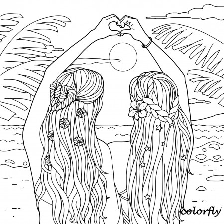Best Friend Coloring Pages for Kids | Coloring pages, Cute coloring pages,  Barbie coloring pages