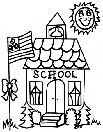 School House Coloring Pages - GetColoringPages.com