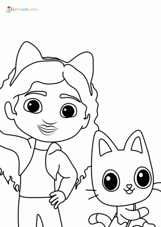 Pandy Paws with Gabby Coloring Pages - Gabby's Dollhouse Coloring Pages - Coloring  Pages For Kids And Adults