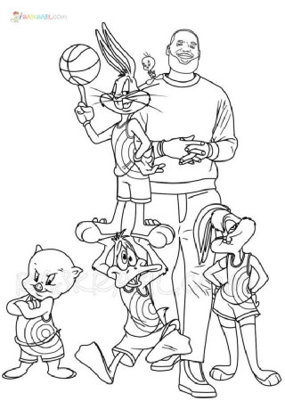 20 Free Space Jam Coloring Pages for Kids and Adults