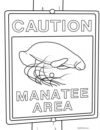Manatee Pictures: Sea Cow Coloring Page