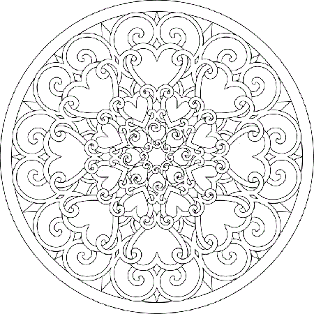 Heart Abstract Coloring Page - Free Printable Coloring Pages for Kids