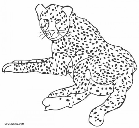 Printable Cheetah Coloring Pages For Kids