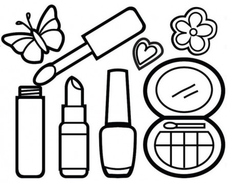 Pin on Makeup Kit Coloring Pages for Girls