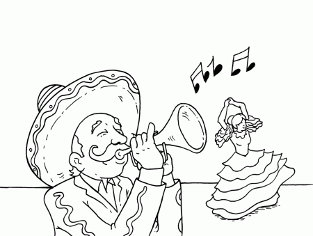 Music in Mexico Coloring Page