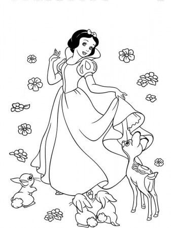 How to Draw Snow White and Her Friends Coloring Page: How to Draw ...