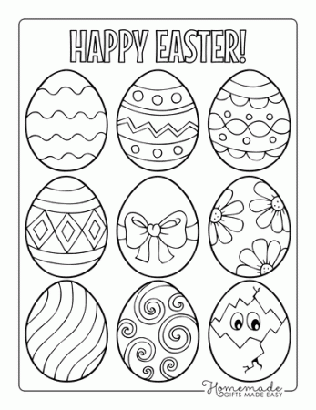 Easter Egg Coloring Pages & Free Printable Templates