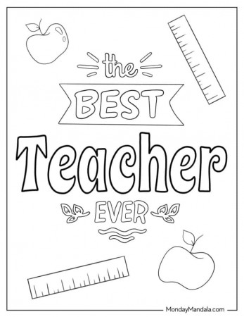 Teacher Coloring Pages (20 Free PDF Printables)