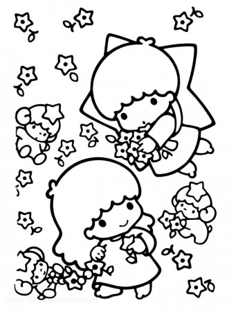 Little Twin Stars Coloring Pages | Coloring Books at Retro Reprints - The  world's largest coloring book archive!
