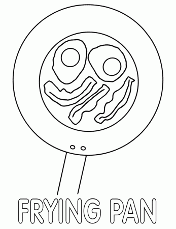 Frying pan coloring pages | Coloring pages to download and print