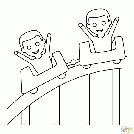 Roller Coaster coloring page | Free Printable Coloring Pages