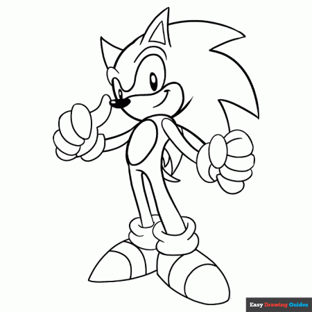 Sonic the Hedgehog Coloring Page | Easy Drawing Guides