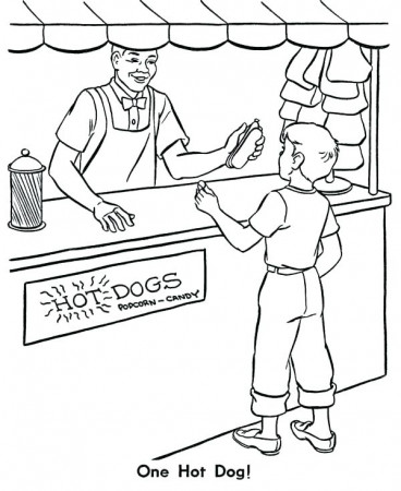Hot Dog Coloring Page at GetDrawings | Free download