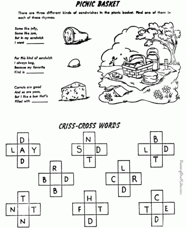 Printable crossword puzzles for kids 007 | Printable puzzles for ...