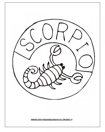 20_scorpione Zodiac signs coloring pages