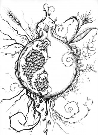 Pomegranate coloring pages! – honor the gods