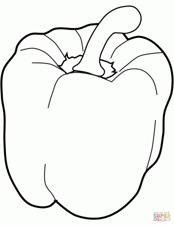 Sweet Pepper coloring page | Free Printable Coloring Pages | Vegetable coloring  pages, Coloring pages, Food coloring pages