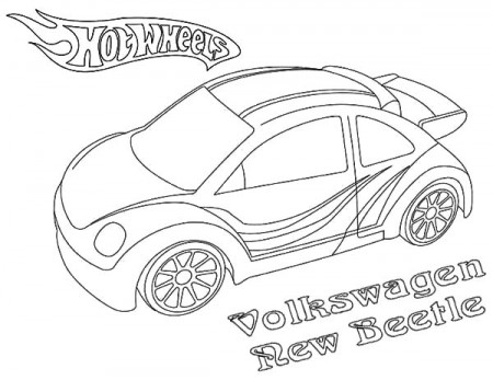 Hot Wheels Volkswagen New Beetle Car Coloring Pages : Best Place ...