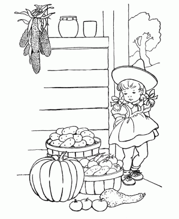 Bible Printables: Thanksgiving Scenes and Fun Coloring pages - on ...