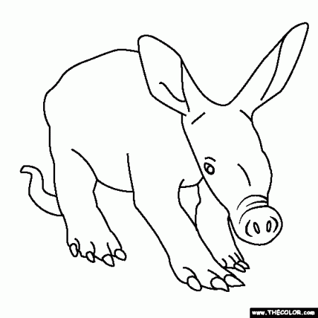Baby Aardvark Coloring Page | Animal coloring books, Online coloring pages, Coloring  pages