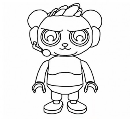 Lego Combo Panda Coloring Page - Free Printable Coloring Pages for Kids