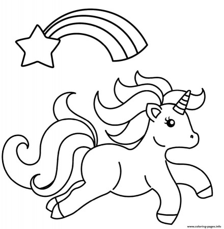 Get This Star Coloring Pages Baby Unicorn with Shooting Star !