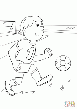 Cartoon Football Player coloring page | Free Printable Coloring Pages