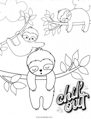13 Cute Sloth Coloring Pages & Printable Activities - The Organized Mom
