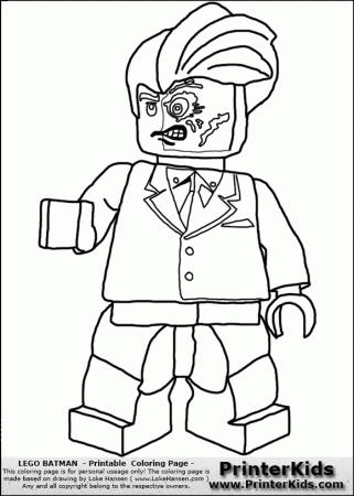 LEGO Two-Face Coloring Pages - Get Coloring Pages