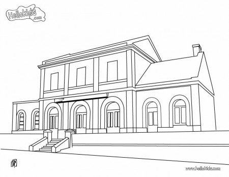 Train station coloring pages - Hellokids.com