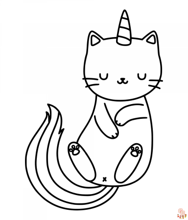 Free Mermaid Cats Coloring Pages for Kids | GBcoloring