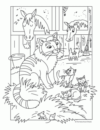 Farm Animals Coloring Pages - Homeschool Share