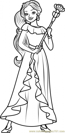 Princess Elena Coloring Page for Kids - Free Elena of Avalor Printable Coloring  Pages Online for Kids - ColoringPages101.com | Coloring Pages for Kids