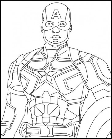 Captain America coloring page Avengers - Topcoloringpages.net