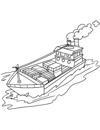 Cargo ship coloring page | Download Free Cargo ship coloring page for kids  | Best Coloring Pages