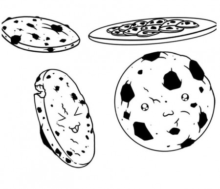 Cute Cookies Coloring Page - Free Printable Coloring Pages for Kids