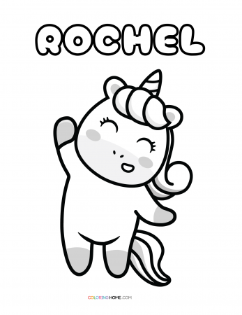 Rochel unicorn coloring page