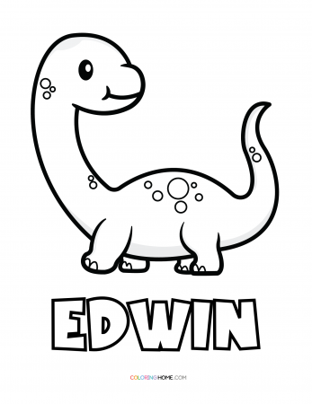 Edwin dinosaur coloring page
