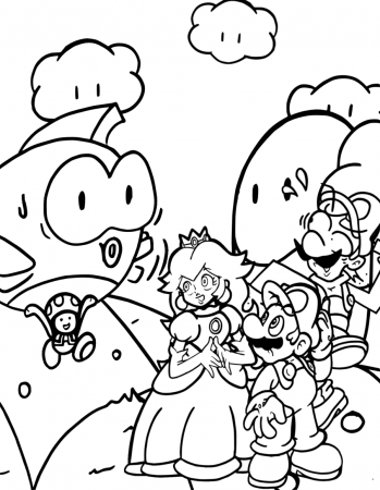 Princess Peach and Mario Coloring Pages - Get Coloring Pages