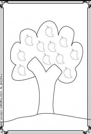 Mango Tree Coloring Page - Get Coloring Pages
