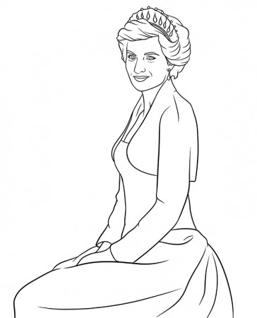 Diana Princess of Wales coloring page - Topcoloringpages.net