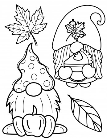 Printable Cute Fall Coloring Pages ...