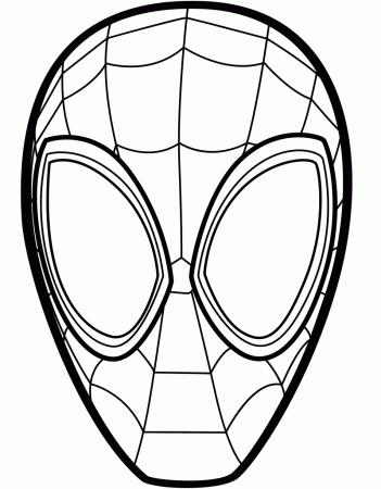 Spider-Man Mask Coloring Pages - Get ...