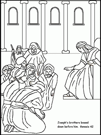 Joseph Fives His Brothers Coloring Sheet - High Quality Coloring Pages