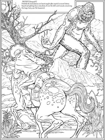 Bigfoot Coloring Pages To Print - Coloring Pages For All Ages