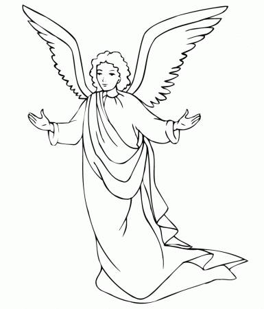 Smart Free Printable Angel Coloring Pages For Kids - Widetheme
